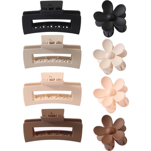 8 Pcs Big Hair Claw Clips For Women Claw Clip For Thin Thick Curly Hair