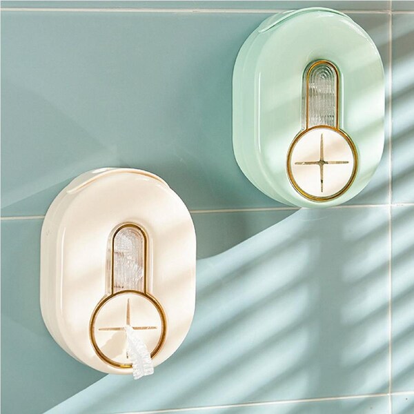 2Pcs Wall-Mounted Cling Film Storage Box Punch Free Wrap Storage Container