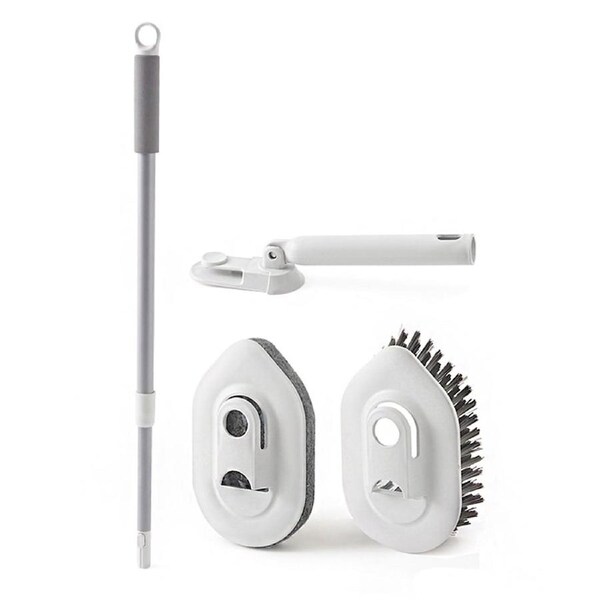 Multifunctional Bathroom Cleaning Floor Brush Rotatable Ceramic Cleaning Brush