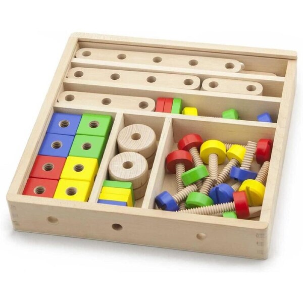 Viga Wooden Construction Set 53pc