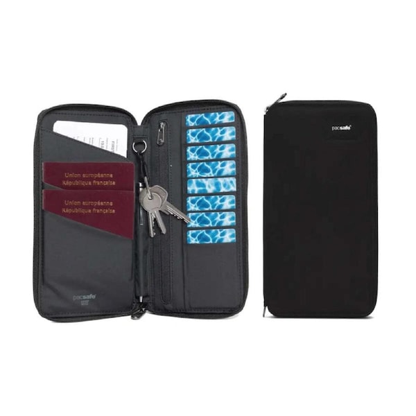 Pacsafe RFIDsafe RFID Blocking Travel Wallet - Black
