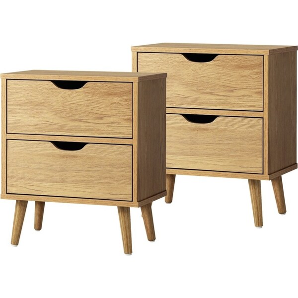 Oikiture 2 X Bedside Tables Side Table Bedroom Furniture Wooden