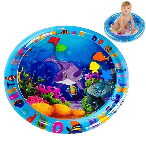 Toddly SplashCircle Round Tummy Time Water Mat Baby Sensory Play Mat