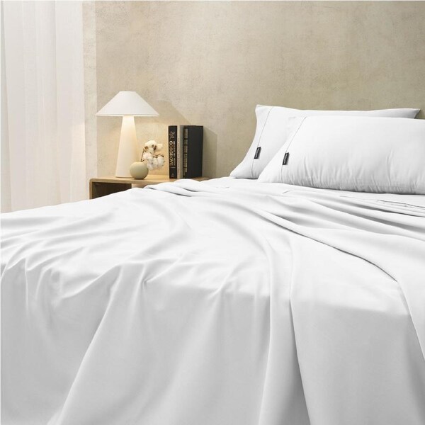 Sheraton Luxury Maison Single Bed Fitted Sheet Set 1000TC Cotton Rich White