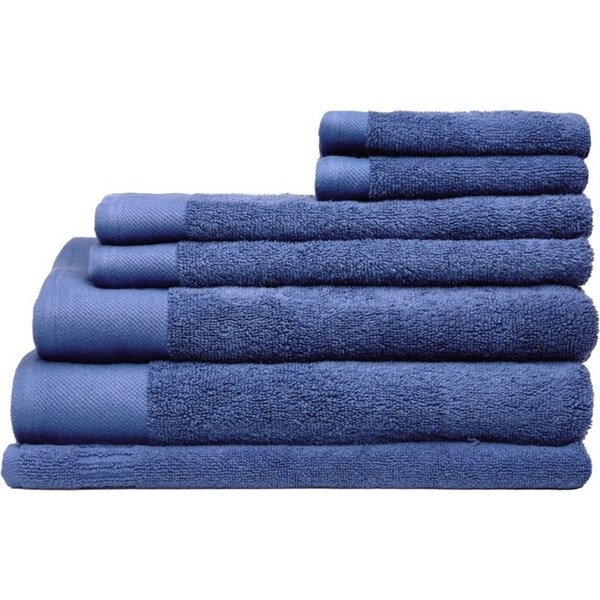 7pc Sheraton Luxury Maison Byron Towel Pack Set Home/Bathroom Cotton Navy