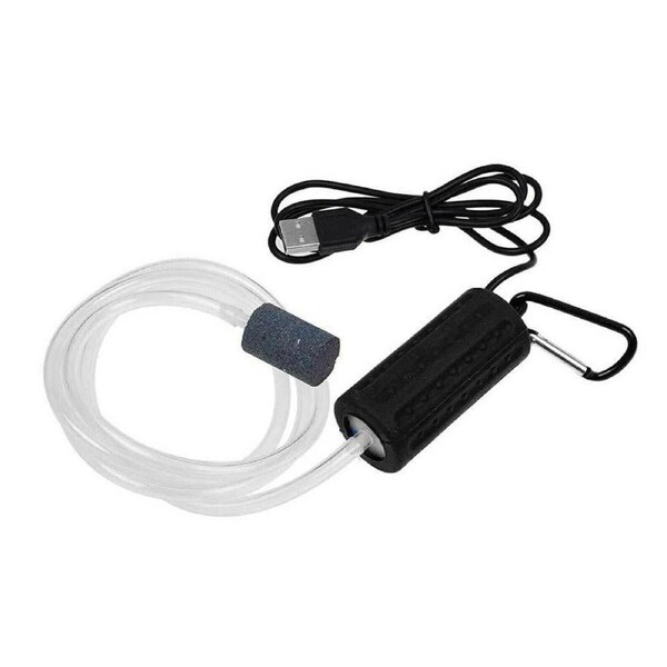 Ultra Silent Portable Mini USB Aquarium Fish Tank Oxygen Air Pump Energy Black