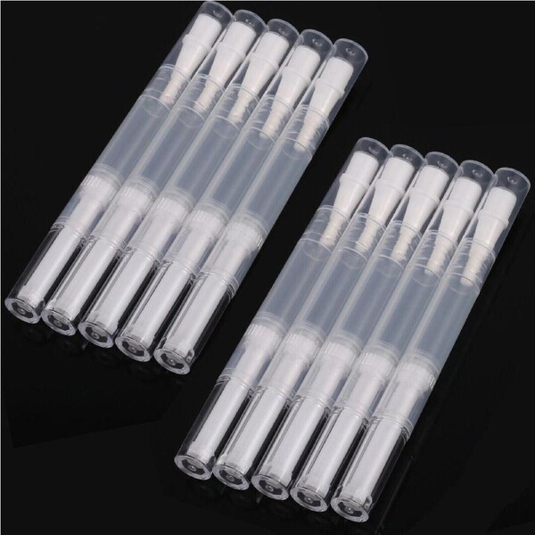 10x Nail Polish Cuticle Oil Container Empty Twist Pens With Brushes Portable