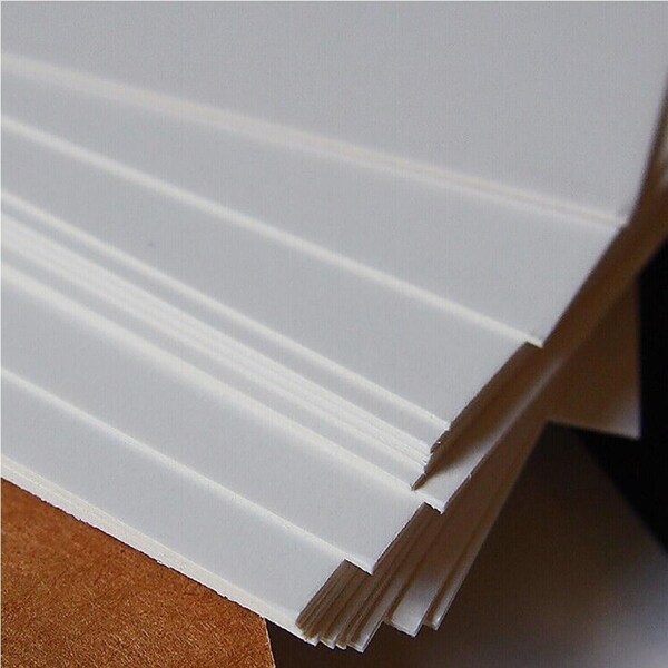 20x Blank Flat Cards Thick Card Stock 300gsm Handmake Paper 100*148mm - White