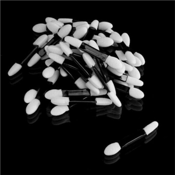 100x Applicator Eyeshadow Brush Applicator Foam Double End Disposable Sticks