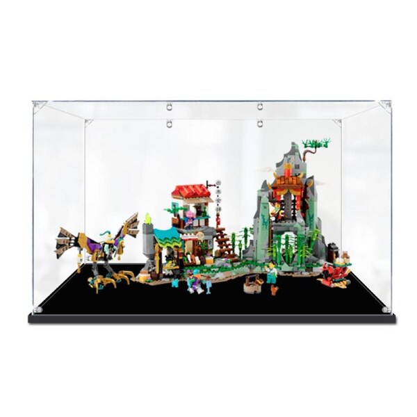 Acrylic Display Case for LEGO 80044 Monkie Kid's Team Hideout Figure Storage Box Dust Proof Glue Free