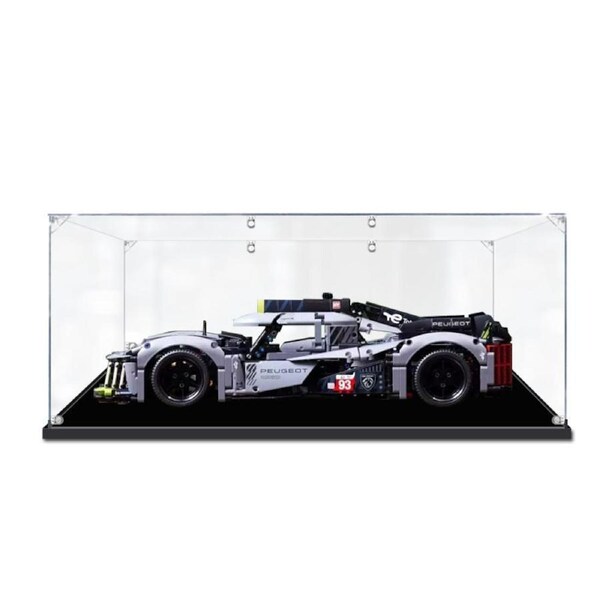 Acrylic Display Case for LEGO 42156 Technic PEUGEOT 9X8 24H Le Mans Hybrid Hypercar Figure Storage Box Dust Proof Glue Free