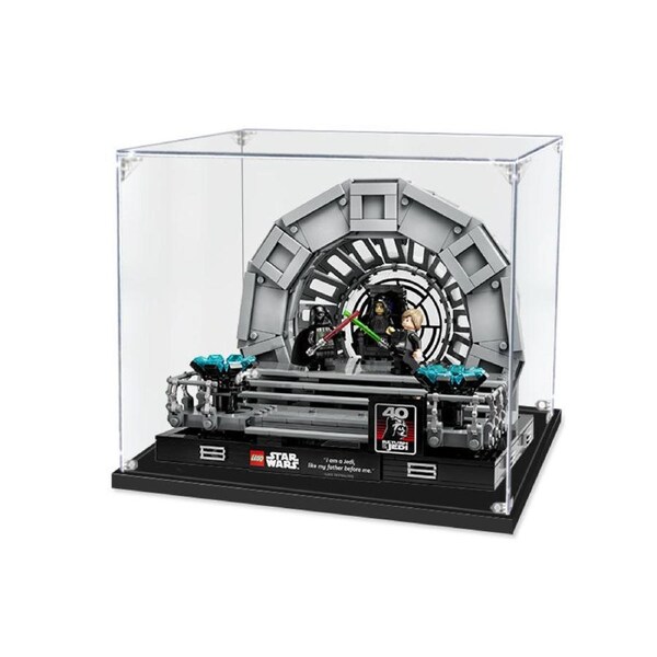 Acrylic Display Case for LEGO 75352 Star Wars Emperors Throne Room Diorama Figure Storage Box Dust Proof Glue Free