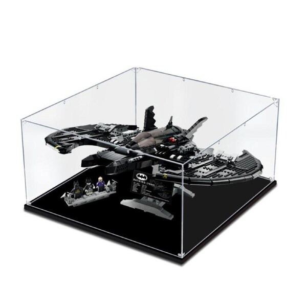 Acrylic Display Case for LEGO 76161 DC Comics Super Heroes 1989 Batwing Figure Storage Box Dust Proof Glue Free