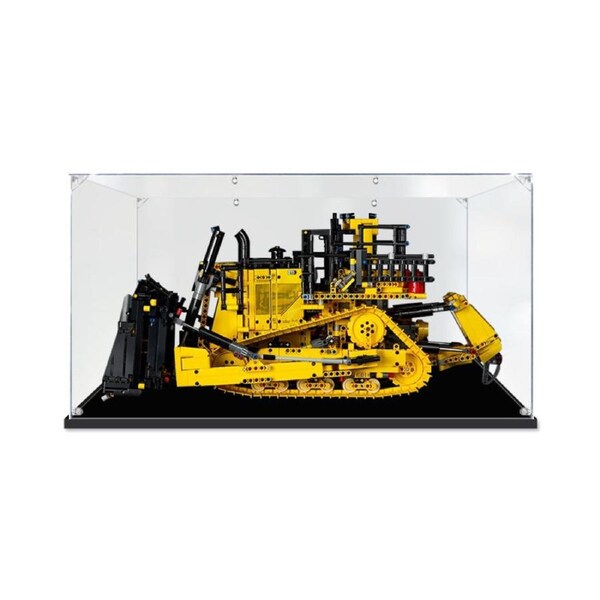 Acrylic Display Case for LEGO 42131 Technic App-Controlled Cat D11 Bulldozer Figure Storage Box Dust Proof Glue Free