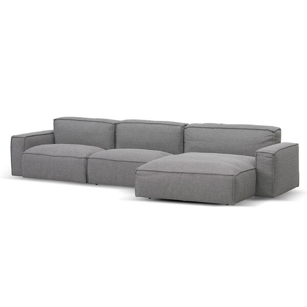 Roshil Right Chaise Sofa - Graphite Grey