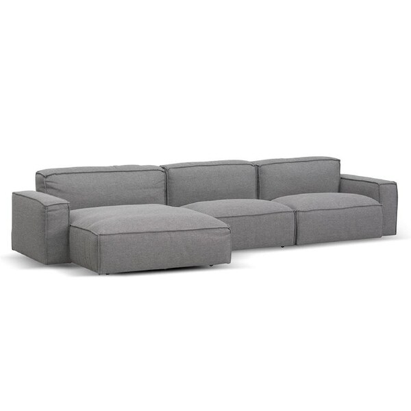 Roshil Left Chaise Sofa - Graphite Grey