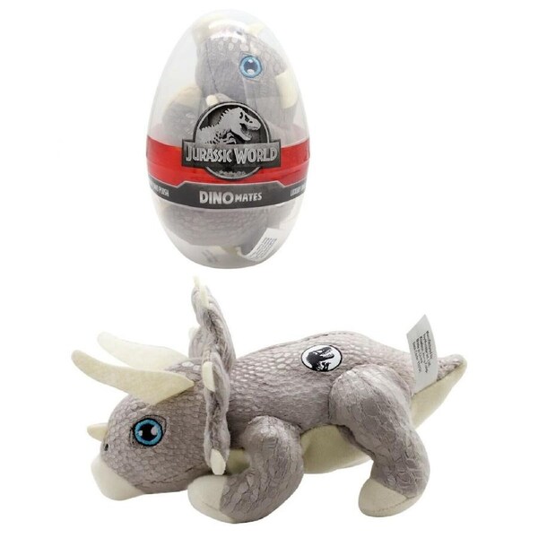 Jurassic World Dinomates Egg 12 CM Plush Triceratops