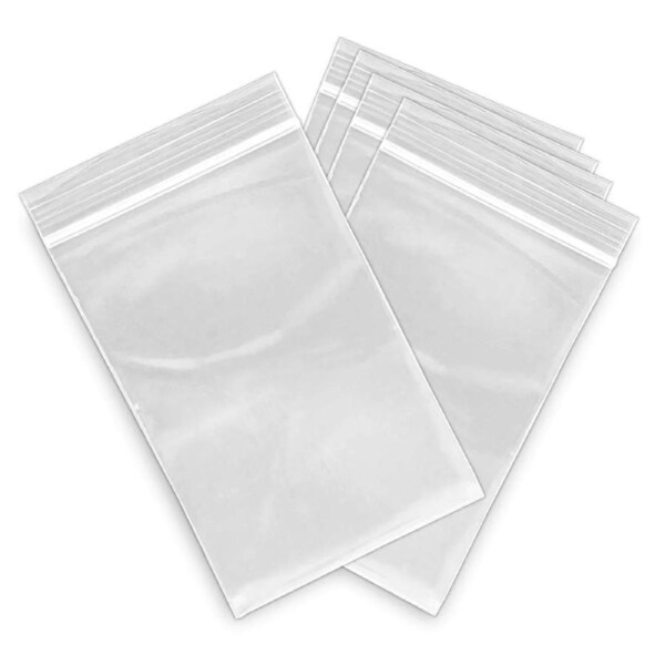300pcs Medium Resealable Self Seal Zip Clear Plastic Lock Bags 80mmx120mm Bulk