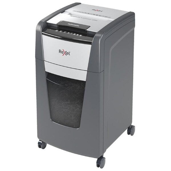 Rexel Optimum Auto+ Feed 60L 225X Office Document/Paper Shredder P-4 Cross Cut