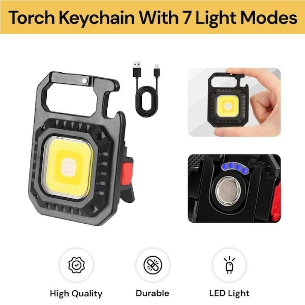 Portable Torch Keychain With 7 Light Modes
