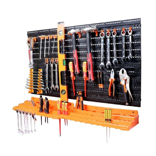 52Pcs Tool Storage Rack Wall Mounted Holder Hooks For Wrench Spanner Screwdriver