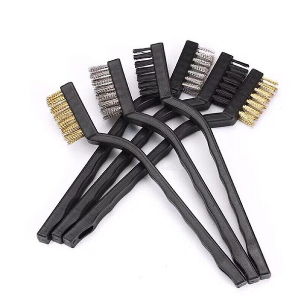 6PCS Small Wire Durable Brush Set Steel Cleaning Brushes Brass Metal Tools
