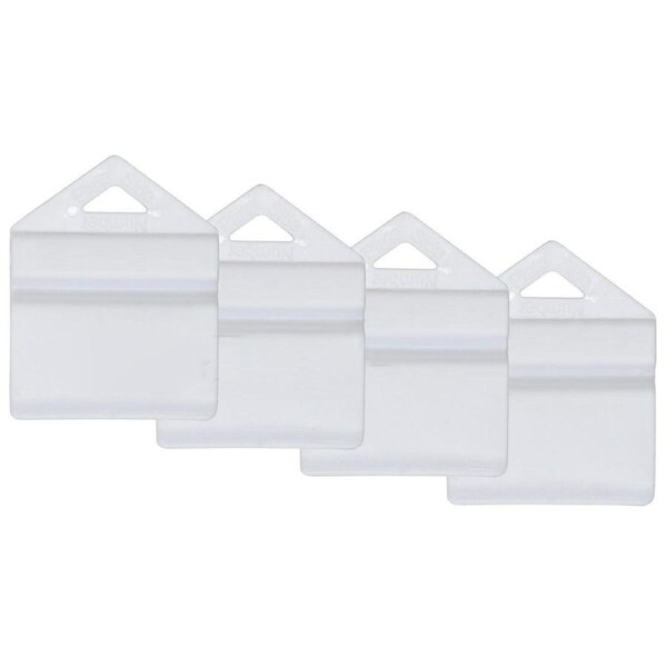 4X White Plate Clips L & P L And P Number Plate Holders
