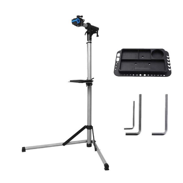 Alloy Bike Repair Stand Bicycle Mechanic Maintenance Rack With Tray