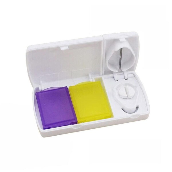 Pill Cutter Box Grinder Medicine Box Tablet Crusher Pill Splitter Storage Case