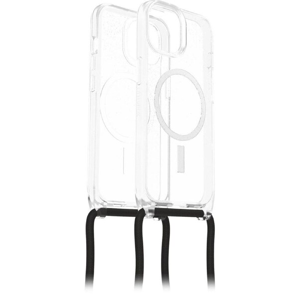 OtterBox React Necklace MagSafe Apple iPhone 15 (6.1") Case Stardust (Clear Glitter) - (77-93595), DROP+ Military Standard, Deta