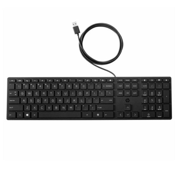 HP Wired 320K Full-Sized Keyboard - Compatible with Windows 10, Desktop PC, Laptop, Notebook USB Plug and Play Connectivity, Easy Cleaning 1YR WTY