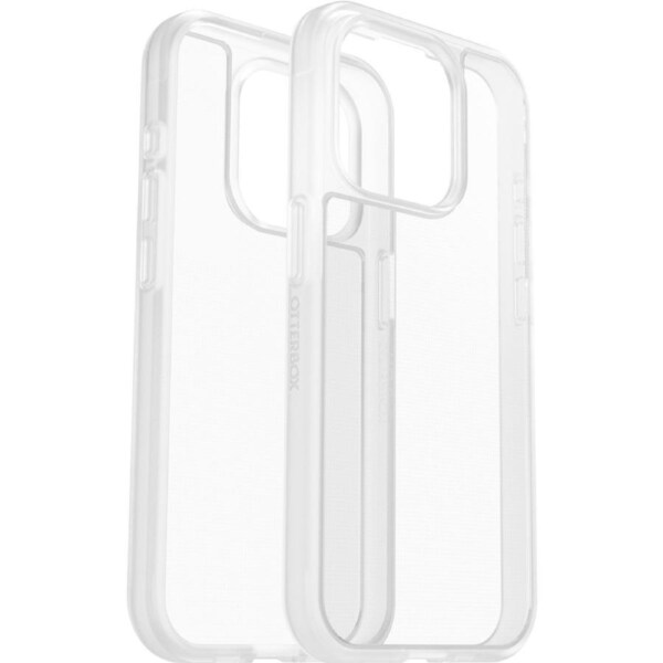 OtterBox React Apple iPhone 15 Pro (6.1") Case Clear - (77-92756), Antimicrobial, DROP+ Military Standard, Raised Edges,Hard Cas