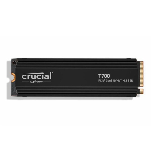 Crucial T700 2TB Gen5 NVMe SSD - 12400/11800MB/s R/W 1200TBW 1500K IOPs 1.5M hrs MTTF with DirectStorage for Intel 13th Gen & AMD Ryzen 7000