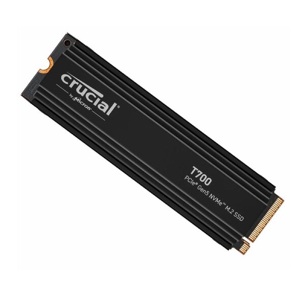 Crucial T700 4TB Gen5 NVMe SSD Heatsink 12400/11800 MB/s R/W 2400TBW 1500K IOPs 1.5M hrs MTTF with DirectStorage Intel 13th Gen & AMD Ryzen 7000