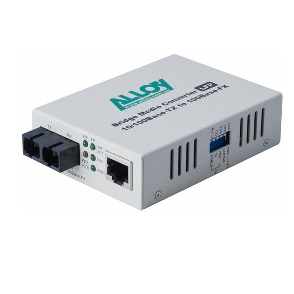 Alloy FCR200SC.10015 10/100Base-TX to 100Base-FX Single Mode Fibre (SC) 1550nm Converter Switch module with LFP via FEF or FM. 100Km. MOQ 10 units