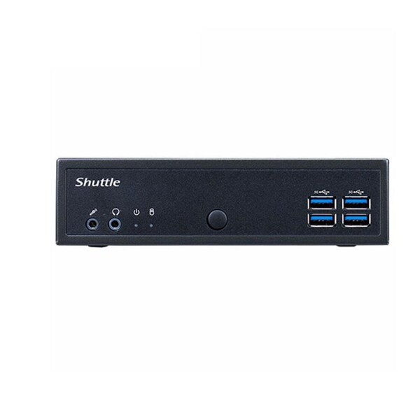 Shuttle DL30N Slim Mini PC 1L Barebone - Intel Processor N100, Fan-less, LAN, RS232/RS422/RS485, HDMI, DP, VGA, Vesa Mount, 65W Adapter