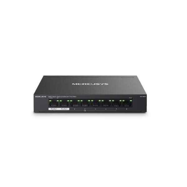 Mercusys MS108GP 8-Port Gigabit Desktop Switch with 7-Port PoE+, Up to 250 m