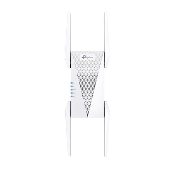 TP-Link RE815XE AXE5400 Mesh Wi-Fi 6E Range Extender 574Mbps @2.4 GHz, 2402Mbps @5 GHz, 1 Gigabit Ethernet Port, 4 External Antennas