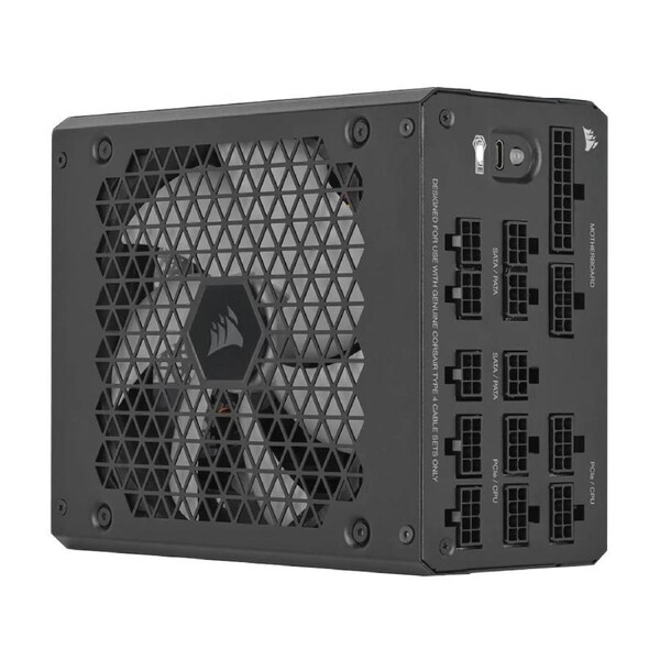 Corsair HX1000i ATX High Performance Platinum PSU, ICUE 2024. PCIe 5.0, ATX 3.0, 12VHPWR Cable included.