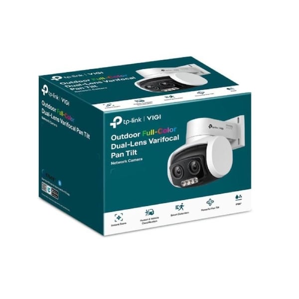 TP-Link VIGI 4MP C540V Outdoor Full-Color Dual-Lens Varifocal Pan Tilt Network Camera,Two-Way Audio, Smart Detection 3YW