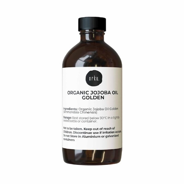 100ml Organic Jojoba Oil - Golden Pure Cold Pressed Seed For Hair Skin Nails