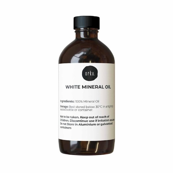 100ml White Mineral Oil - Liquid Paraffin Carrier for Essential Oils Skin Hair