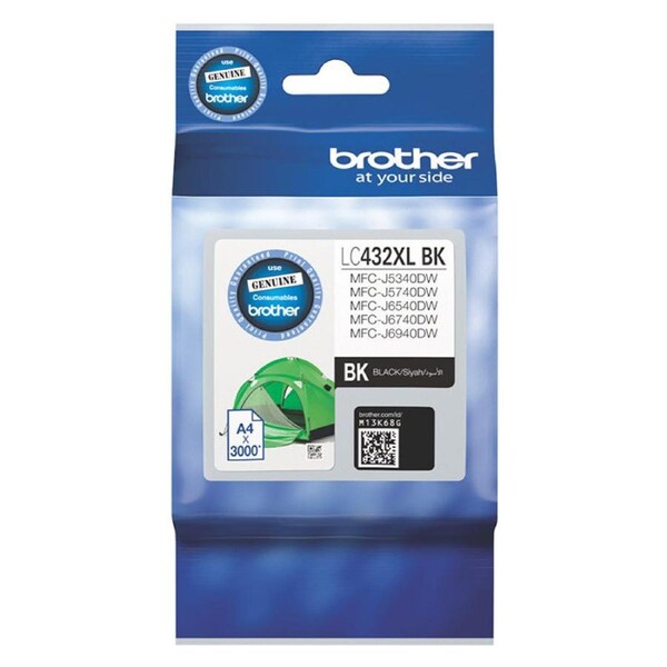 Brother LC432XL Black High Yield Ink Cartridge Toner LC-432XLBK