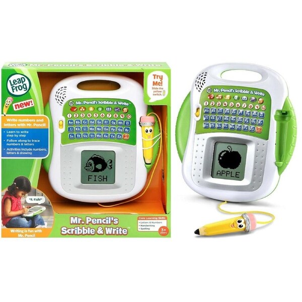 LeapFrog Green Mr Pencil Scribble and Write Ages 3+ Toy Preschool School Learn Numbers