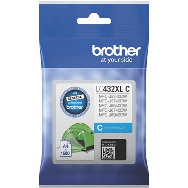 Brother LC432XL Cyan High Yield Ink Cartridge Toner LC-432XLC