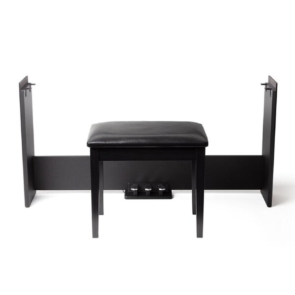 Alesis Home Accessory Bundle AHB-1 Wooden Piano Stand w/ 3 Pedals & Bench Black