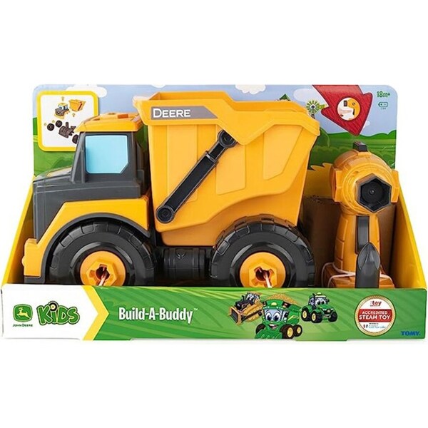 John Deere Build-A-Buddy Dump Truck Toddler/Childrens/Kids Toy 18m+ - Yellow
