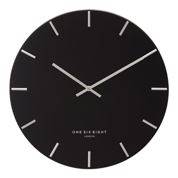 LUCA Black 40cm Silent Wall Clock
