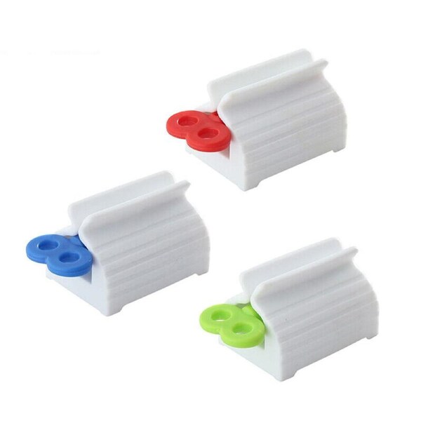 3x Toothpaste Squeezer Bathroom Tube Easy Stand Dispenser Rolling Holder Seat