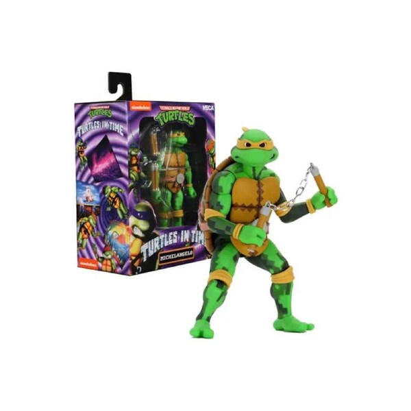 Neca Teenage Mutant Ninja Turtles In Time Michelangelo 7" Action Figure